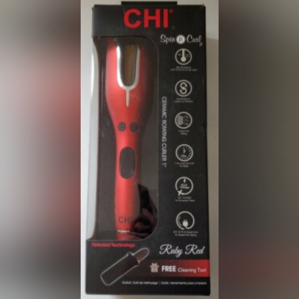 CHI Ceramic Rotating Curler - Vibrant Red